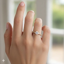 Кольцо из желтого золота c бриллиантами