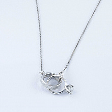 Колье из серебра с бриллиантом (изготовление)