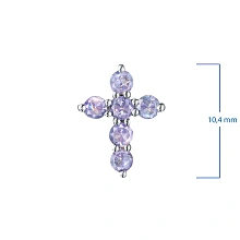 Подвеска из серебра с танзанитами