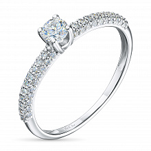 Кольцо из белого золота с бриллиантами (изготовление)