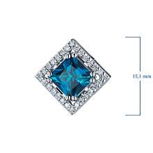 Подвеска из белого золота с бриллиантами и топазом (изготовление)