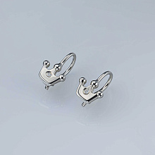 Серьги из белого золота с бриллиантами (изготовление)