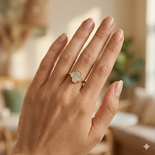 Кольцо из желтого золота c бриллиантами