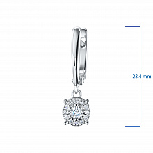 Серьги из белого золота с бриллиантами (изготовление)