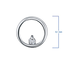 Подвеска из серебра с бриллиантом