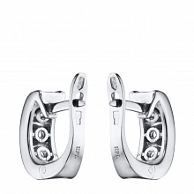 Серьги из белого золота с бриллиантами (изготовление)