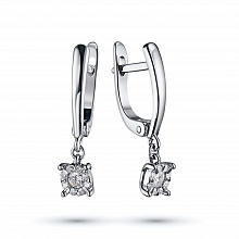 Серьги из белого золота с бриллиантами (изготовление)