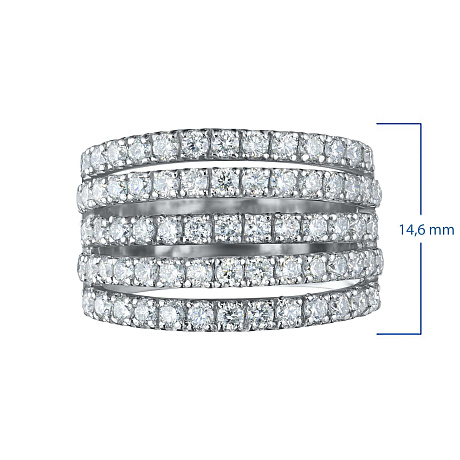 Классическое кольцо из белого золота