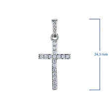 Подвеска из серебра c бриллиантами