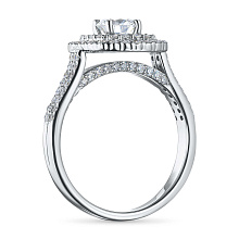 Кольцо из белого золота c бриллиантами