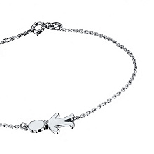 Браслет из серебра с бриллиантом