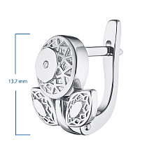 Серьги из белого золота с бриллиантами