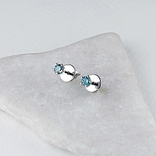 Пусеты из белого золота (изготовление) с бриллиантами