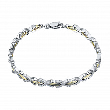 Браслет из комбинированного золота с бриллиантами (изготовление)