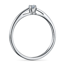 Кольцо из серебра с бриллиантом