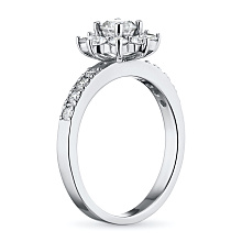 Кольцо из белого золота с бриллиантами