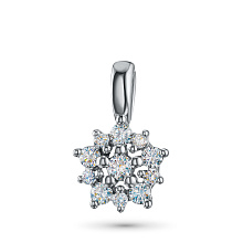 Подвеска из серебра c бриллиантами