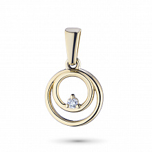 Подвеска из желтого золота с бриллиантом (изготовление)