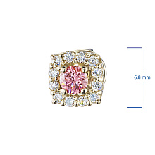 Пусеты из желтого золота (изготовление) с бриллиантами