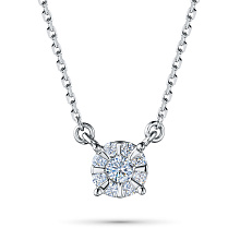 Колье из серебра c бриллиантами