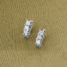 Серьги из белого золота с бриллиантами (изготовление)