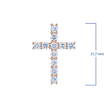 Подвеска из красного золота c бриллиантами