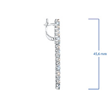 Серьги из белого золота c бриллиантами