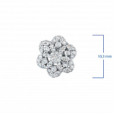 Пусеты из белого золота с бриллиантами (изготовление)