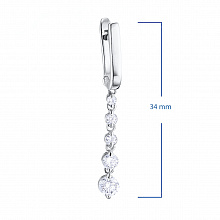 Серьги из белого золота с бриллиантами (изготовление)