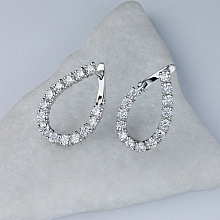 Серьги из белого золота с бриллиантами (изготовление)