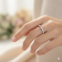 Кольцо из белого золота c бриллиантами