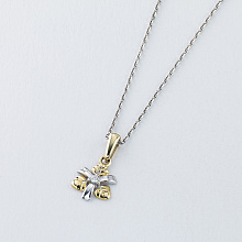 Подвеска из комбинированного золота с бриллиантом (изготовление)