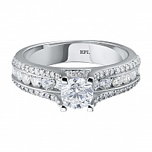 Кольцо из белого золота с бриллиантами (изготовление)