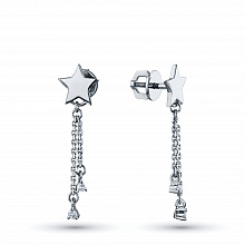 Пусеты из серебра с бриллиантами (изготовление)