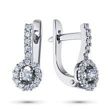 Серьги из белого золота c бриллиантами