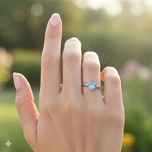 Кольцо из серебра с топазом