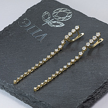 Серьги из желтого золота с бриллиантами (изготовление)