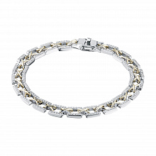 Браслет из комбинированного золота с бриллиантами (изготовление)