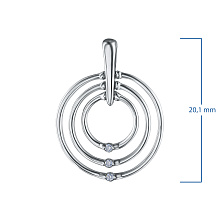 Подвеска из серебра c бриллиантами