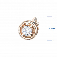 Пусеты из красного золота с бриллиантами (изготовление)