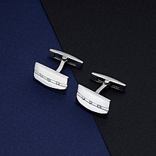 Запонки из серебра с бриллиантом (изготовление)