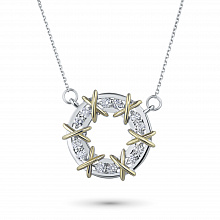 Колье из комбинированного золота с бриллиантами (изготовление)