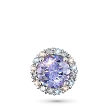 Подвеска из белого золота с танзанитом и бриллиантами