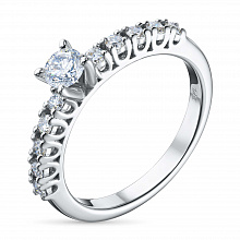 Кольцо из белого золота с бриллиантами (изготовление)