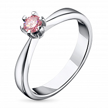 Кольцо из белого золота (изготовление) с бриллиантом