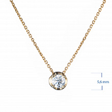 Колье из желтого золота с бриллиантом (изготовление)