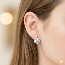 Серьги из белого золота c бриллиантами