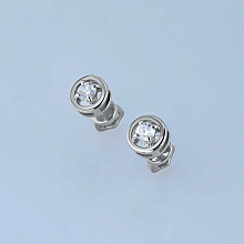 Пусеты из желтого золота с бриллиантами (изготовление)