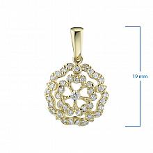 Подвеска из желтого золота с бриллиантами (изготовление)