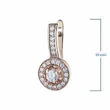 Серьги из красного золота с бриллиантами (изготовление)